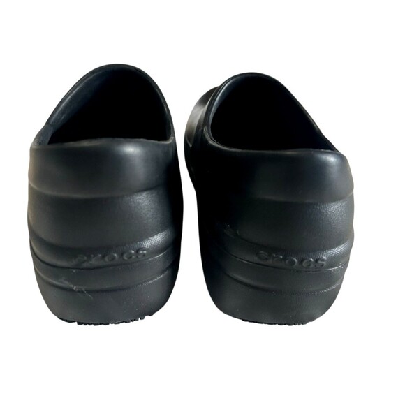 Crocs Dual Comfort Black Round Toe Slip On Resistant Work Clog Womens Size 9 - Picture 10 of 14